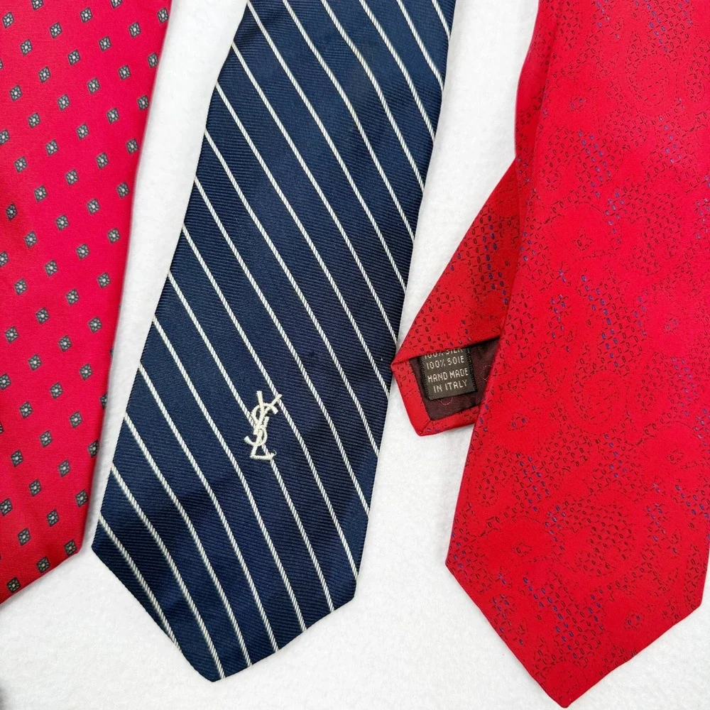 Vintage‎ Designer Ties (Lot of 10 ) - Givenchy Dior YSL Steffano Ricci Valentino